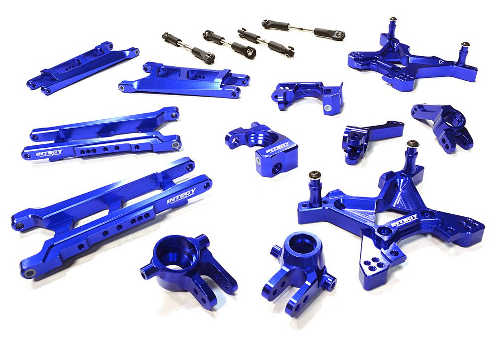 C26319BLUE Blue Billet Machined T3 Suspension Upgrade Kit for 1/10 Stampede 4X4 & Slash 4X4 - Image 1