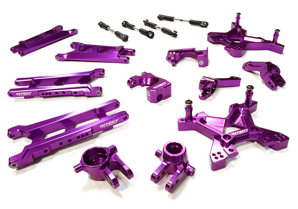 C26319PURPLE Billet Machined T3 Suspension Kit for 1/10 Stampede 4X4 & Slash 4X4 - Image 1