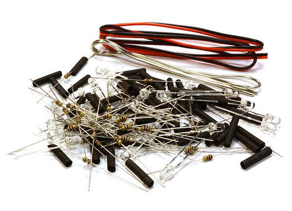 C26331WHITE 3mm LED Light Assorted Kit DIY LEDs Set for Scale Model - Image 1