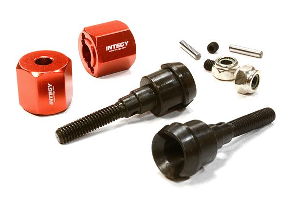 C26353RED Billet Machined Wide Track Front Conversion for Tamiya CC01 - Image 1