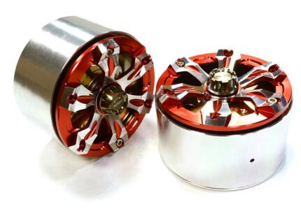 Billet Machined 6 Spoke LCG Weighted Wheel (2) for 1/10 Scale 2.2 Crawler Truck
