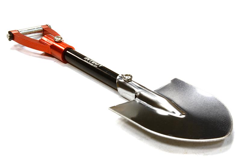 C26377RED Realistic Scale Model Billet Machined D-Handle Utility Shovel 1/10 Size - Image 1
