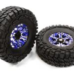 Billet Machined X8 Spoke 1.9 Wheel & Tire Set (2) for Scale Crawler (O.D.=113mm)