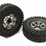 Billet Machined X8 Spoke 1.9 Wheel & Tire Set (2) for Scale Crawler (O.D.=113mm)