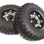 Billet Machined X9 Spoke 1.9 Wheel & Tire Set (2) for Scale Crawler (O.D.=113mm)