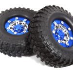 Billet Machined X9 Spoke 1.9 Wheel & Tire Set (2) for Scale Crawler (O.D.=113mm)