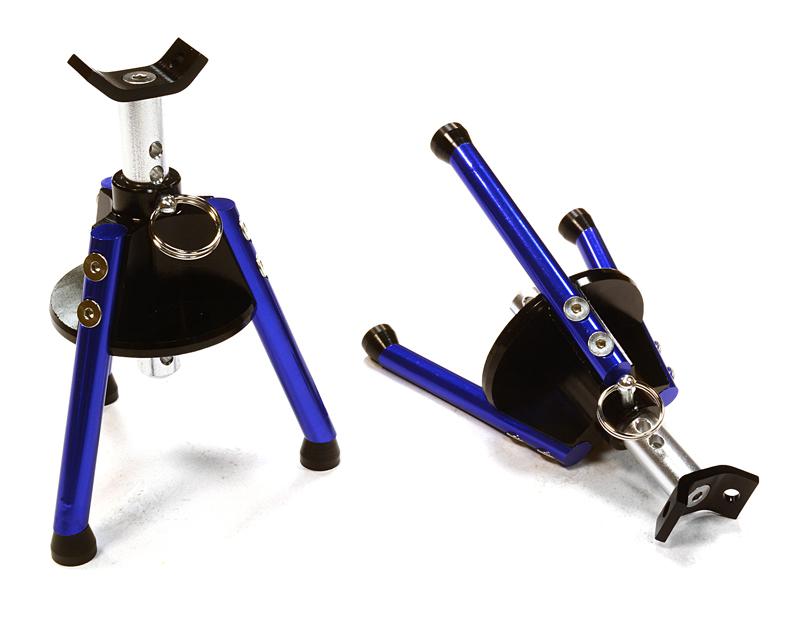 C26386BLUE Realistic 70-110mm Model Jack Stands (2) for 1/10 & 1/8 Scale & Rock Crawler - Image 1