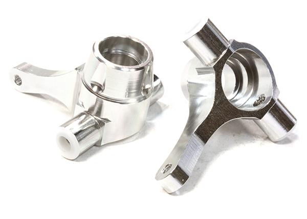 C26389SILVER Billet Machined Hub Carriers for HPI 1/10 Scale Crawler King - Image 1