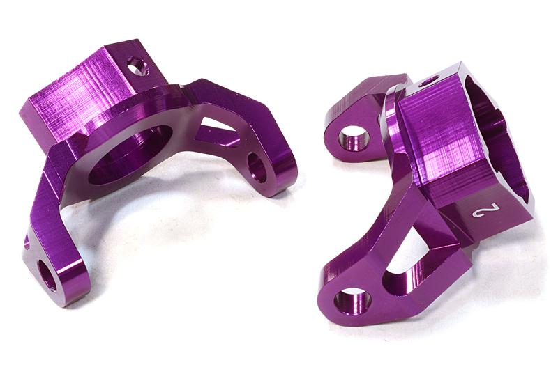 C26392PURPLE Billet Machined Caster Blocks for HPI 1/10 Scale Crawler King - Image 1