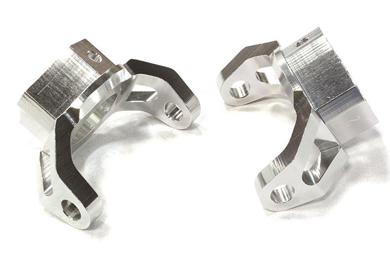 C26392SILVER Billet Machined Caster Blocks for HPI 1/10 Scale Crawler King - Image 1