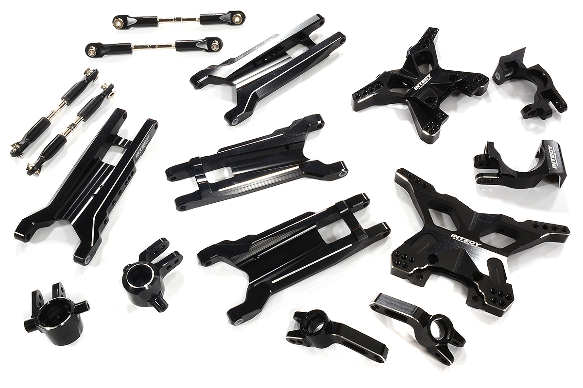 C26396BLACK Black Billet Machined Suspension Upgrade Kit for Traxxas 1/10 Scale Slash 4X4 - Image 1