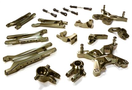 Grey Billet Machined Suspension Upgrade Kit for Traxxas Slash 4X4 1/10 Scale