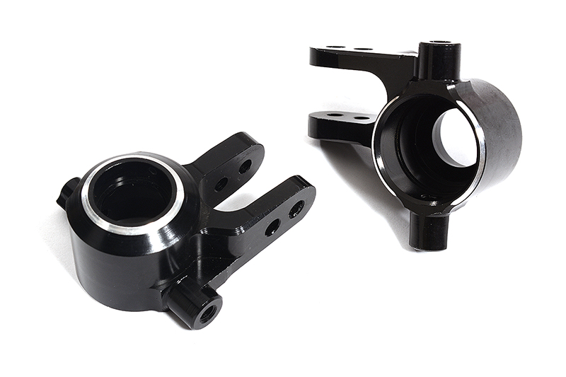 C26400BLACK Billet Machined Steering Knuckles for Traxxas 1/10 Slash 4X4 & Rustler 4X4 6837 - Image 1
