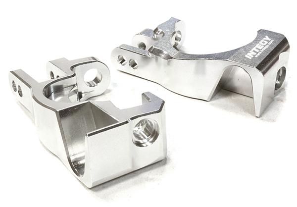 C26402SILVER Billet Machined Caster Blocks for Traxxas 1/10 Slash 4X4 & Rustler 4X4 6832 - Image 1
