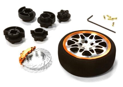 Dual 8 Spoke Steering Wheel Set for Most HPI, Futaba, Airtronics, Hitec & KO