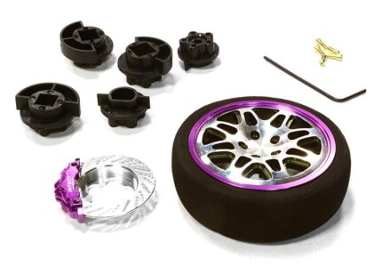 Dual 8 Spoke Steering Wheel Set for Most HPI, Futaba, Airtronics, Hitec & KO