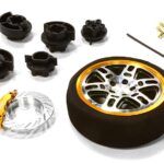 Dual 6 Spoke Steering Wheel Set for Most HPI, Futaba, Airtronics, Hitec & KO