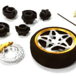 Dual 5 Spoke Steering Wheel Set for Most HPI, Futaba, Airtronics, Hitec & KO