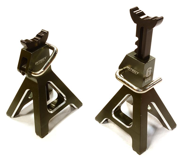C26409GUN Realistic Model 6 Ton Jack Stands (2) for 1/10, 1/8 Scale & Rock Crawler - Image 1