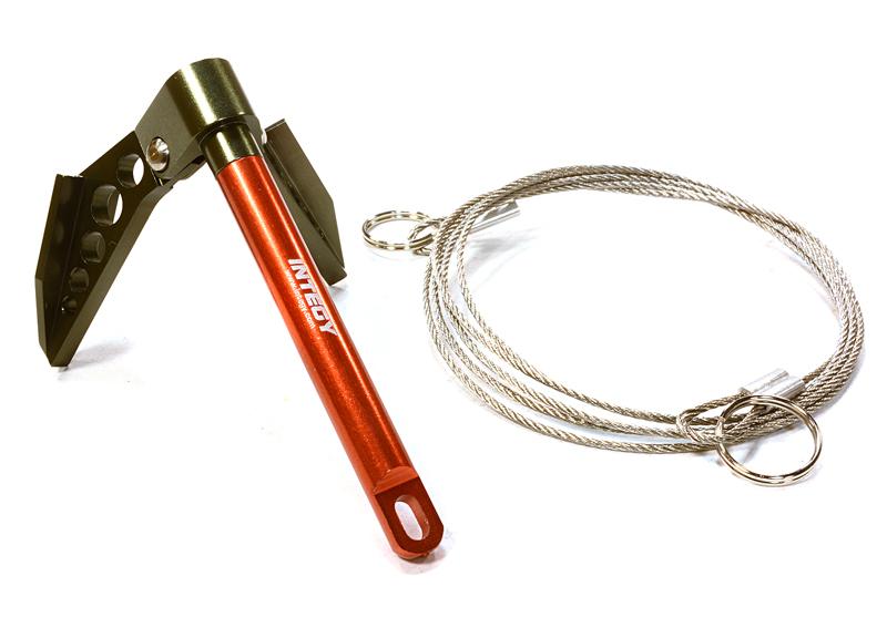 C26413GUN Billet Machined Realistic Scale Model Portable Winch Anchor w/ Chain 1/10 Size - Image 1