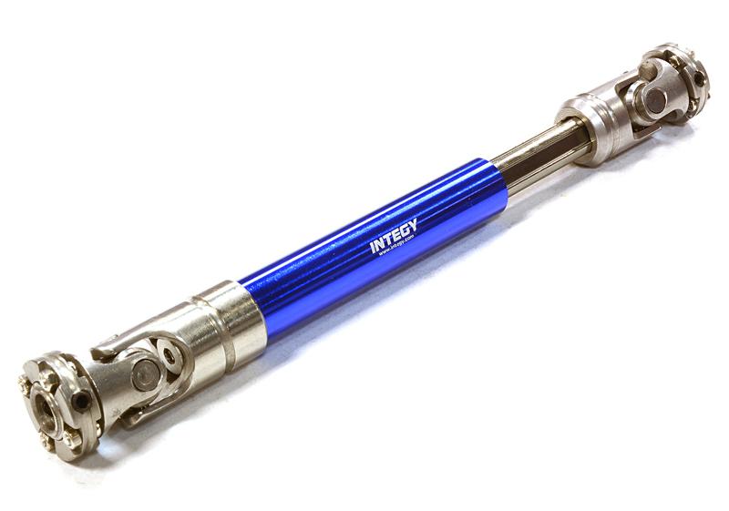 C26436BLUE Machined Universal Drive Shaft 105-130mm for Custom 1/14 Semi-Tractor Truck - Image 1