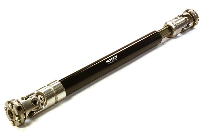 C26438BLACK Machined Universal Drive Shaft 142-173mm for Custom 1/14 Semi-Tractor Truck - Image 1