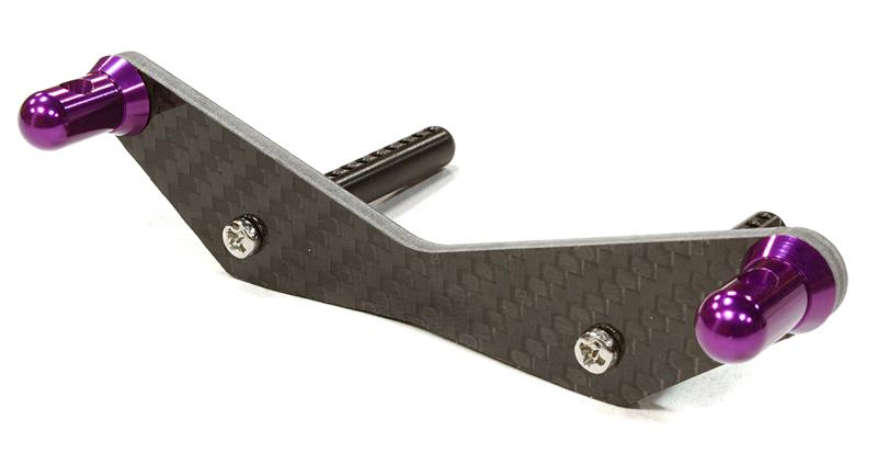 C26450PURPLE Machined Front Body Mount Set for HPI 1/10 Scale Crawler King - Image 1