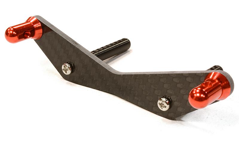 C26450RED Machined Front Body Mount Set for HPI 1/10 Scale Crawler King - Image 1