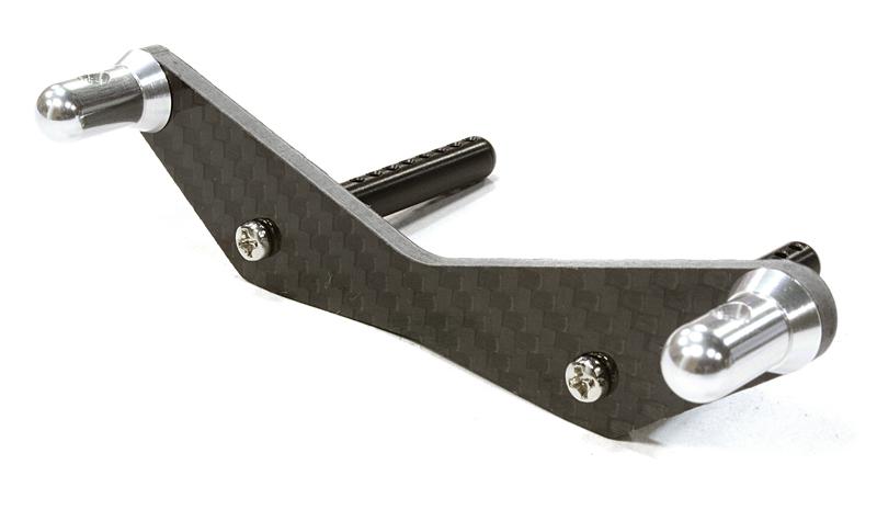 C26450SILVER Machined Front Body Mount Set for HPI 1/10 Scale Crawler King - Image 1