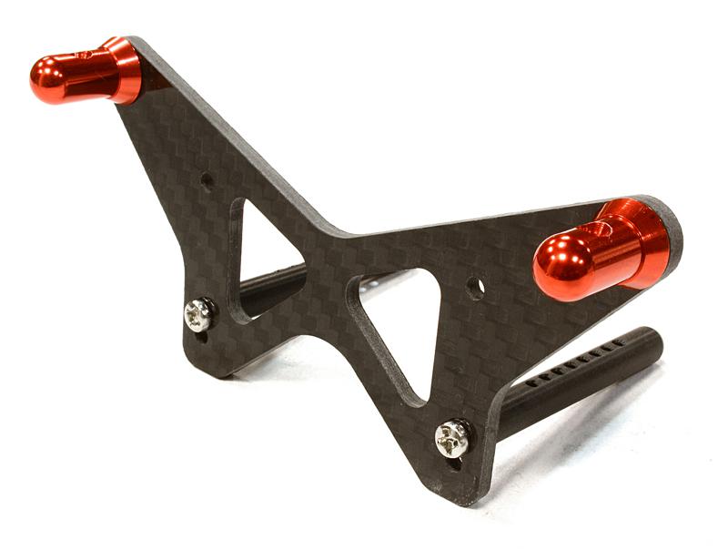 C26451RED Machined Rear Body Mount Set for HPI 1/10 Scale Crawler King - Image 1