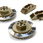 Realistic Alloy Machined Front Brake Hex Hub Set for HPI 1/10 Scale E10 On-Road