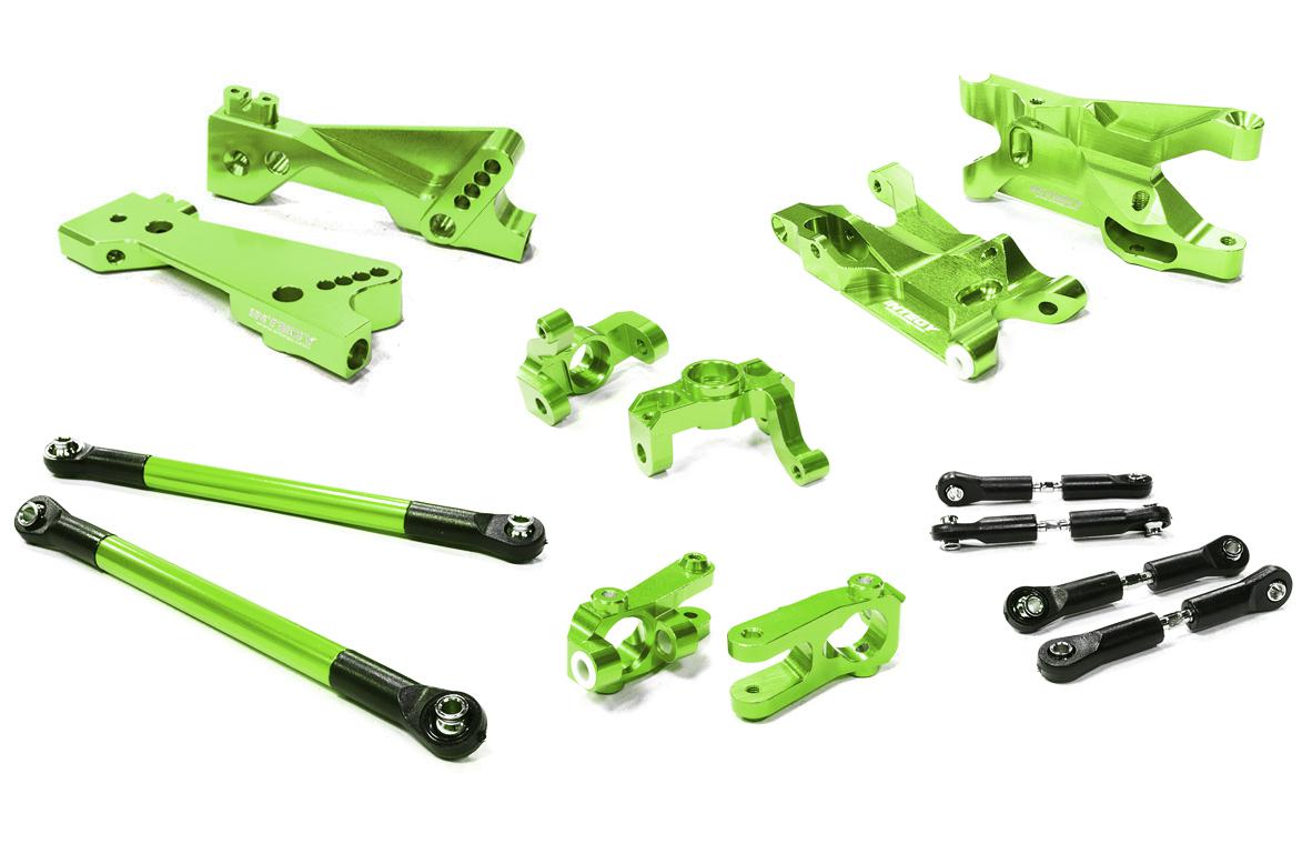 C26457GREEN Billet Machined Suspension Kit for Vaterra Twin Hammers 1.9 Rock Racer - Image 1