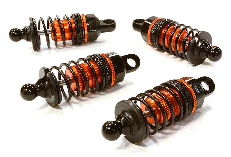 C26459ORANGE Billet Machined Shock Set for HPI 1/10 Scale E10 On-Road - Image 1