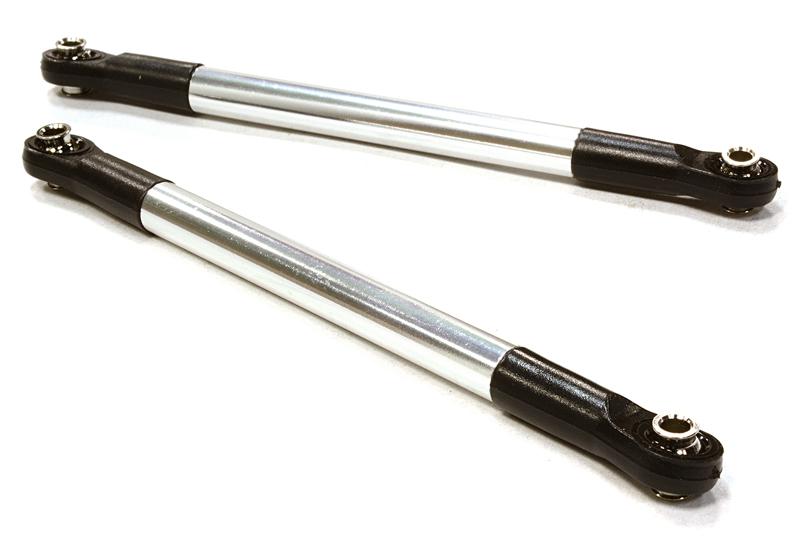 C26463SILVER Billet Machined Rear Suspension Links (2) for Twin Hammers 1.9 Rock Racer - Image 1