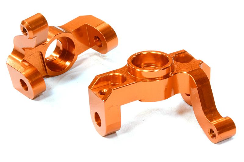 C26464ORANGE Billet Machined Steering Knuckle (2) for Vaterra Twin Hammers 1.9 Rock Racer - Image 1