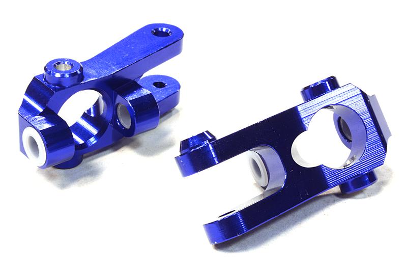 C26465BLUE Billet Machined Caster Blocks for Vaterra Twin Hammers 1.9 Rock Racer - Image 1
