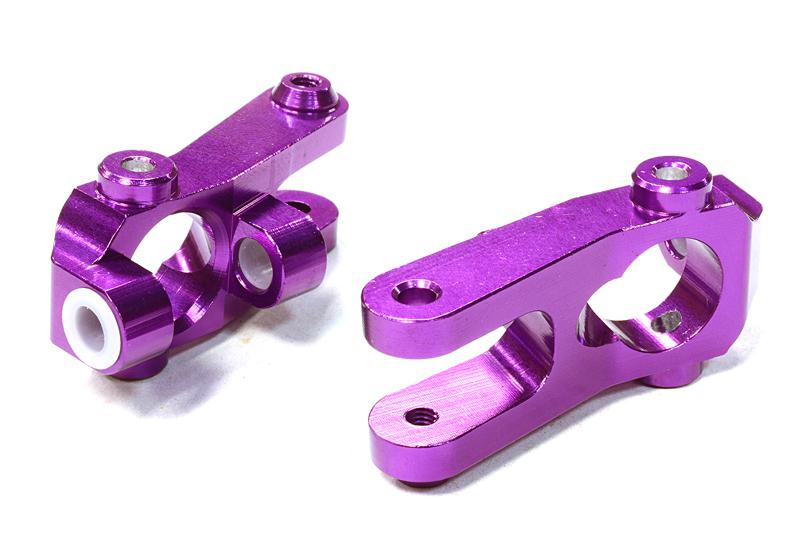 C26465PURPLE Billet Machined Caster Blocks for Vaterra Twin Hammers 1.9 Rock Racer - Image 1