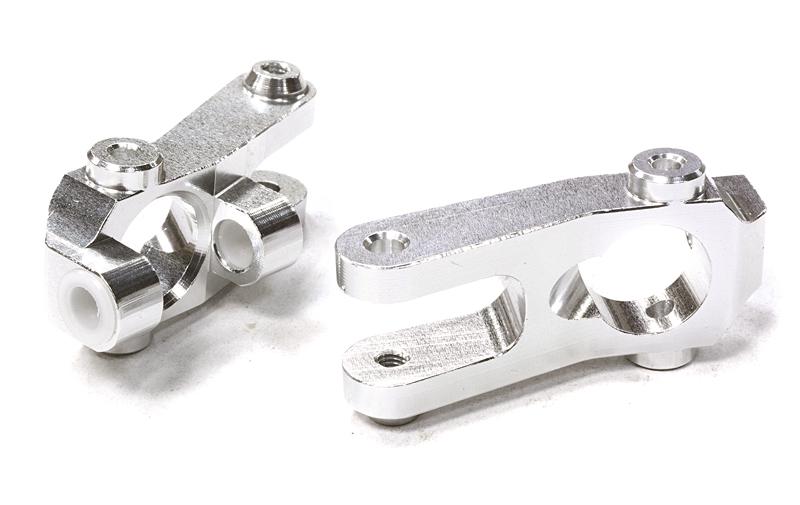 C26465SILVER Billet Machined Caster Blocks for Vaterra Twin Hammers 1.9 Rock Racer - Image 1