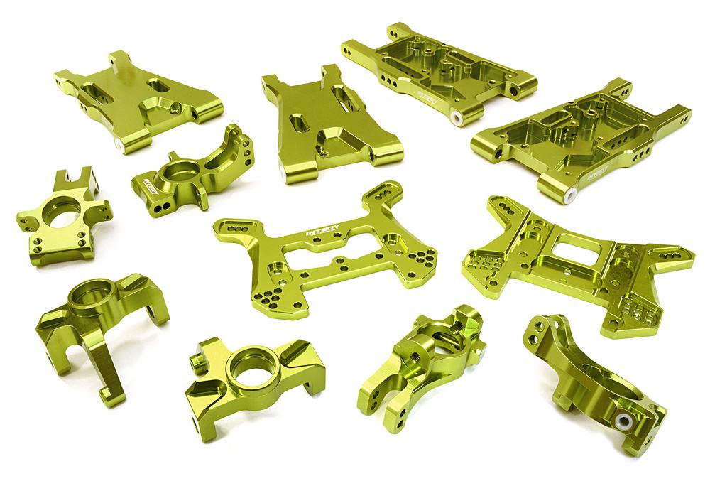 C26467GREEN Billet Machined Suspension Kit for HPI 1/8 Apache C1 Flux - Image 1