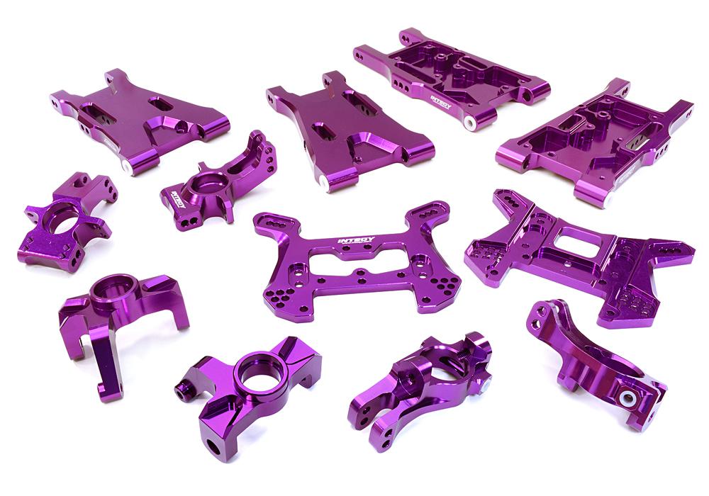 C26467PURPLE Purple Billet Machined Suspension Upgrade Kit for HPI 1/8 Scale Apache C1 Flux - Image 1