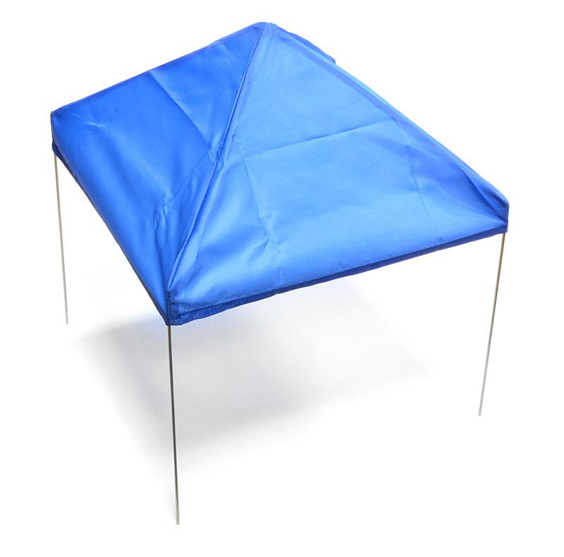 C26484BLUE Realistic Pop Up 15x15 Inch Canopy Tent for 1/10 Scale Crawler Truck - Image 1