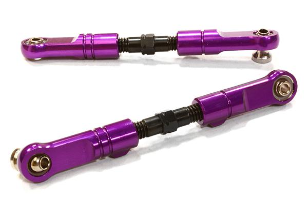 C26490PURPLE Billet Machined T2 Rear Upper Suspension Arms for HPI 1/8 Apache SC & C1 Flux - Image 1