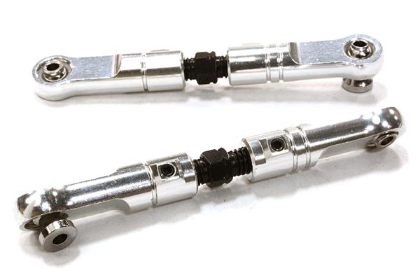 C26492SILVER Billet Machined T2 Front Upper Suspension Arms for HPI 1/8 Apache SC & C1 Flux - Image 1