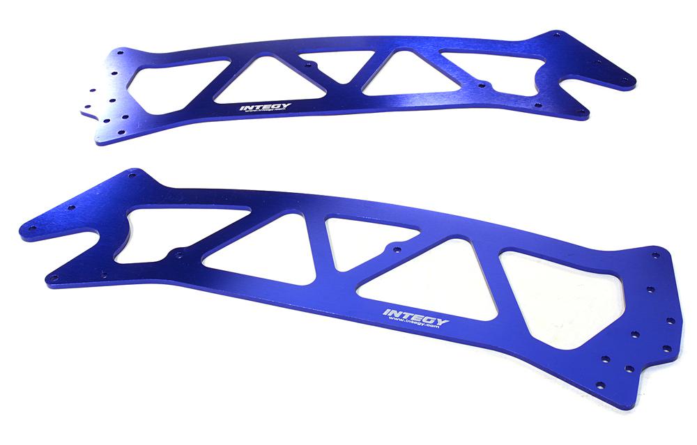 C26495BLUE Billet Machined Chassis Plate for HPI Jumpshot MT - Image 1