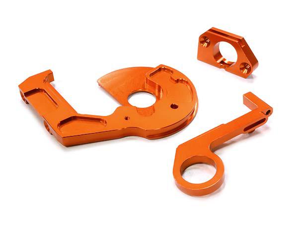 C26496ORANGE Billet Machined Motor Mount Set for Vaterra Twin Hammers 1.9 Rock Racer - Image 1