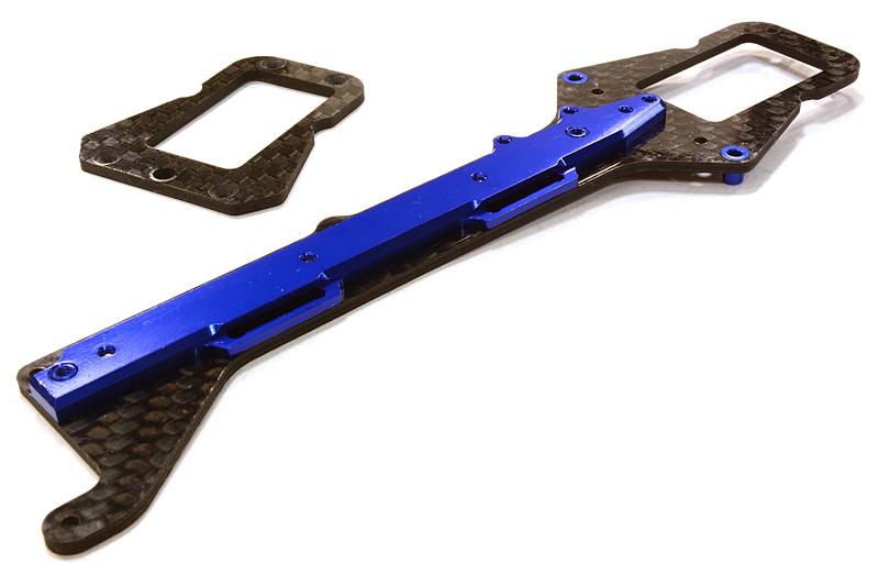 C26498BLUE Machined Composite Chassis Upper Plate for Traxxas LaTrax Teton 1/18 Truck - Image 1