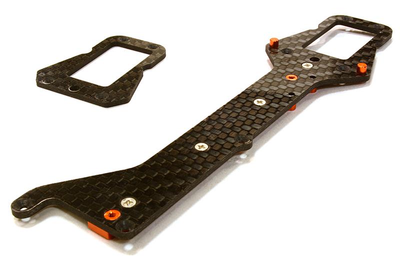 C26498ORANGE Machined Composite Chassis Upper Plate for Traxxas LaTrax Teton 1/18 Truck - Image 1