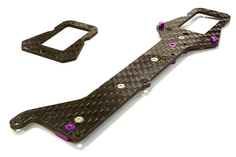 C26498PURPLE Machined Composite Chassis Upper Plate for Traxxas LaTrax Teton 1/18 Truck - Image 1