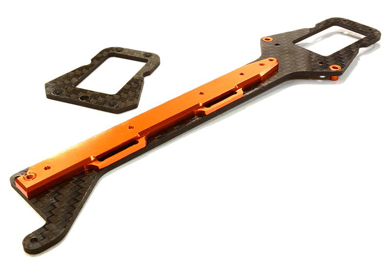 C26499ORANGE Machined Composite Chassis Upper Plate for Traxxas LaTrax SST 1/18 Truck - Image 1