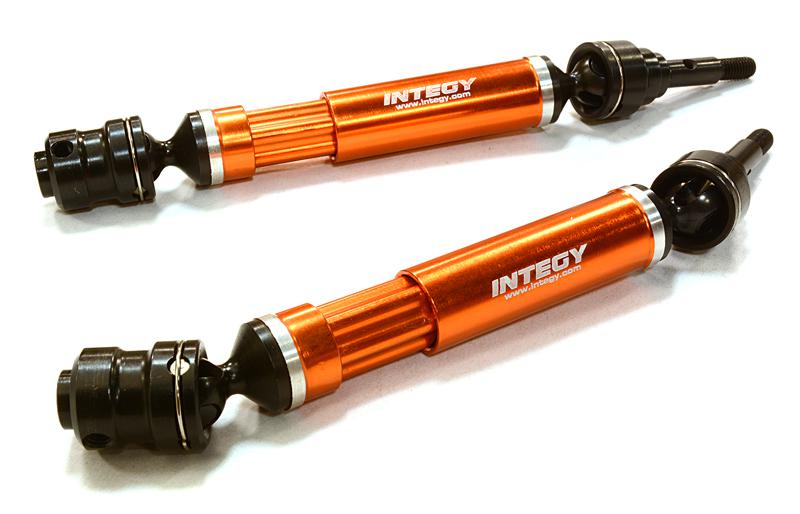 C26504ORANGE Dual Joint Telescopic Front Drive Shafts for 1/10 Stampede 4X4 & Slash 4X4 6851X - Image 1